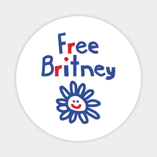 Free Britney and Daisy Smiley Face Magnet